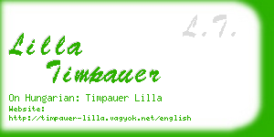 lilla timpauer business card